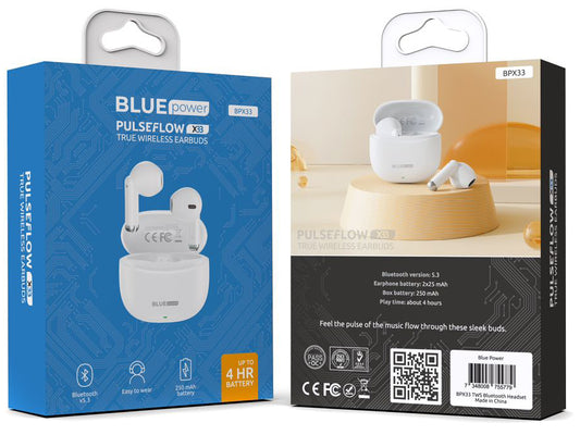 Handsfree Bluetooth Blue Power BPX33, TWS, Fehér