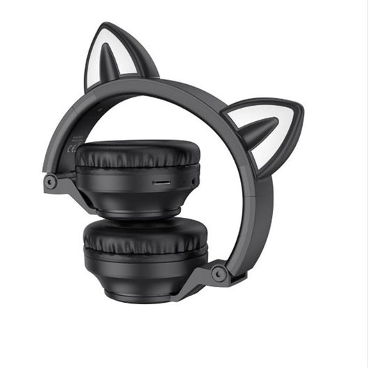Handsfree Bluetooth Borofone BO18 Cat Ear, A2DP, Fekete