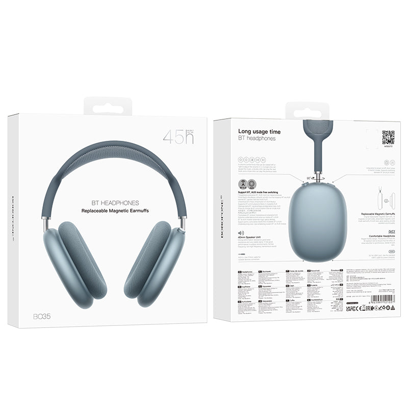 Handsfree Bluetooth Borofone BO35 Adorable, A2DP, Kék