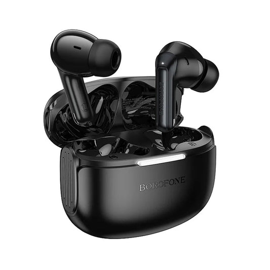 Handsfree Bluetooth Borofone FQ9 Plus Peaceful, TWS, ANC, Fekete