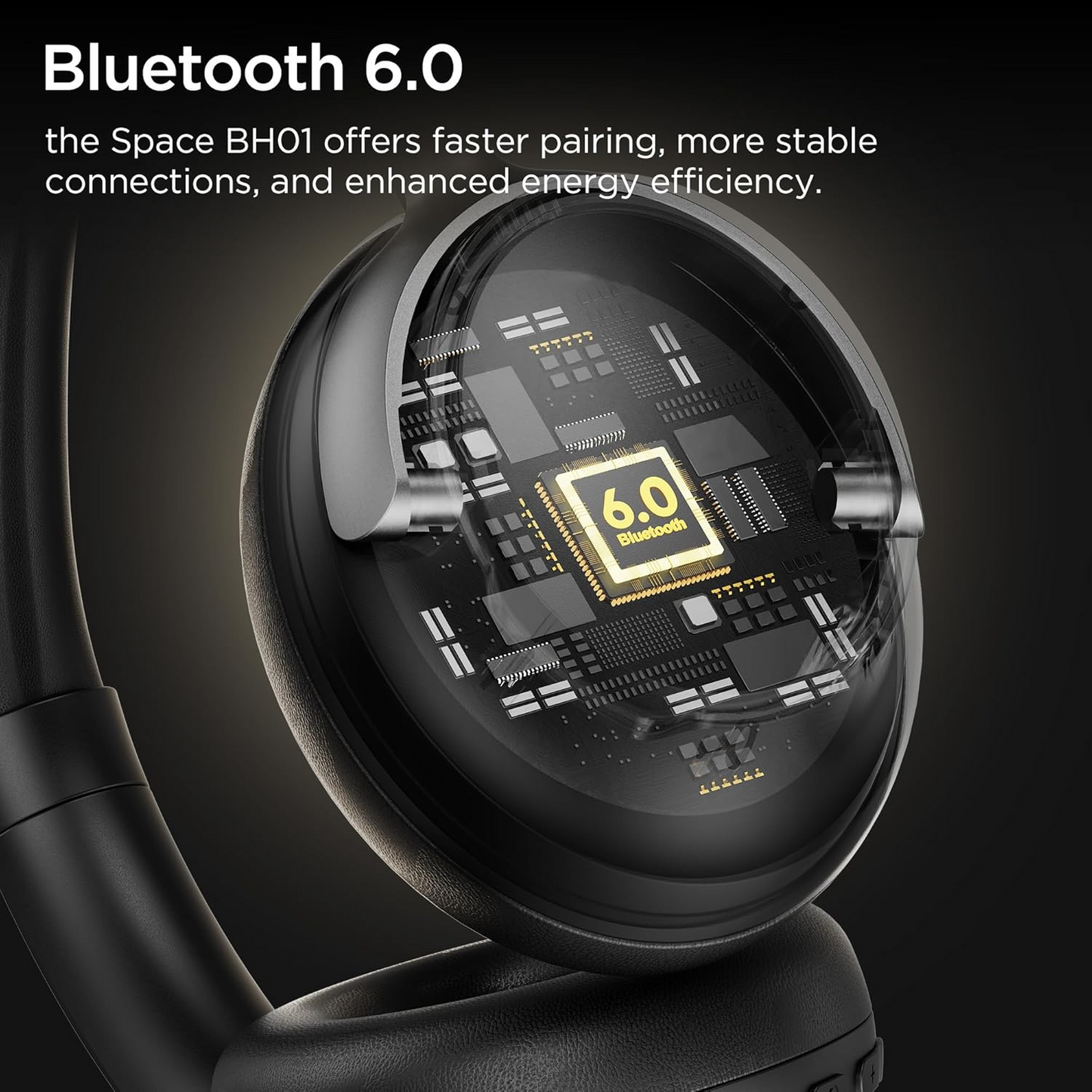 Bluetooth kihangosító Bugani Space BH01, MultiPoint, A2DP, ANC, Fekete