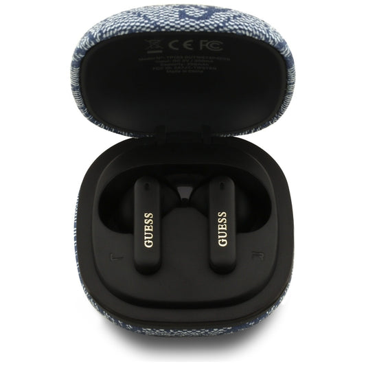 Handsfree Bluetooth Guess 4G Classic Metal Logo, TWS, Kék