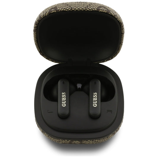 Handsfree Bluetooth Guess 4G Classic Metal Logo, TWS, Barna