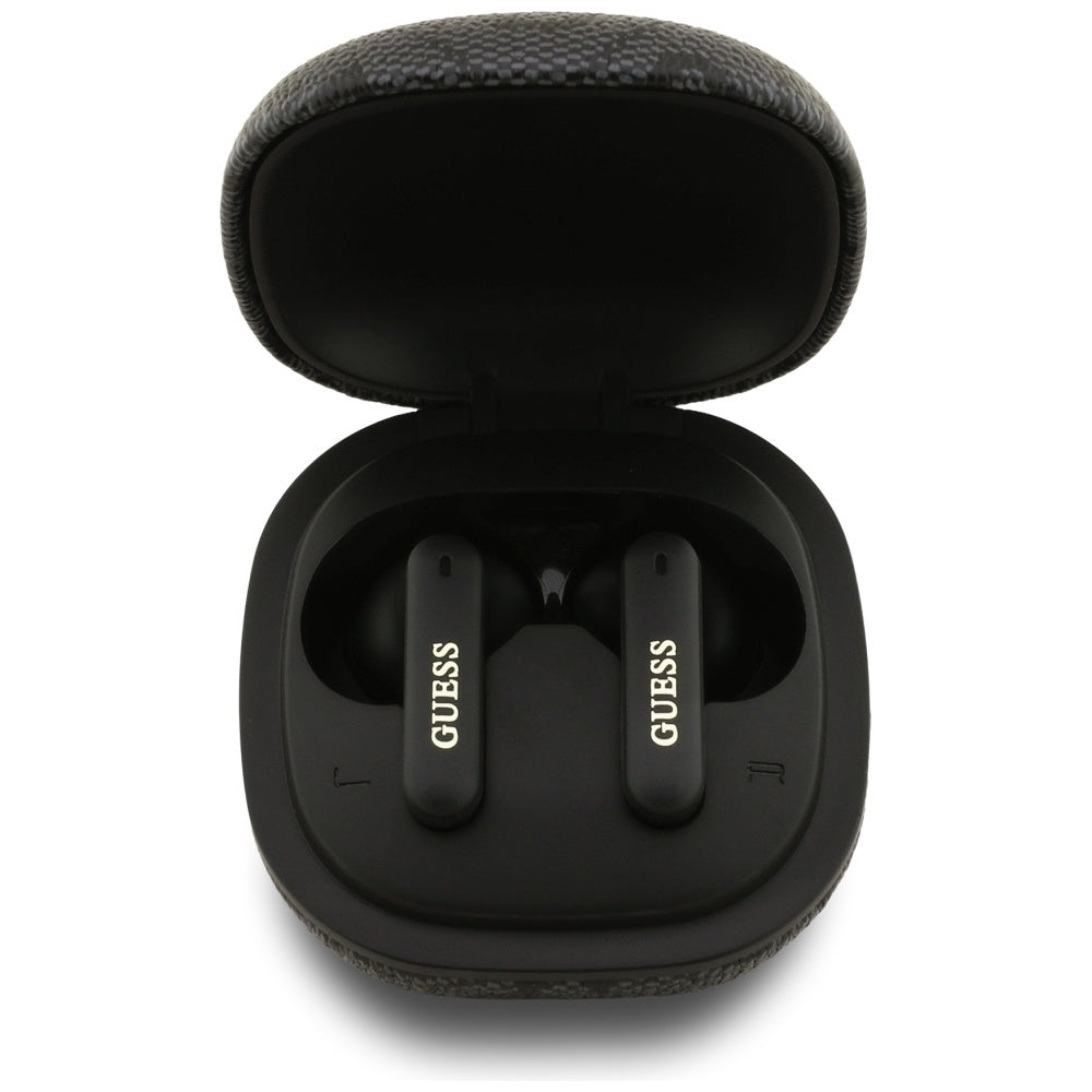 Handsfree Bluetooth Guess 4G Classic Metal Logo, TWS, Fekete