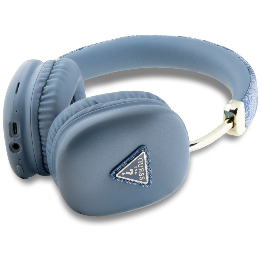 Handsfree Bluetooth Guess 4G Gold Triangle Logo, A2DP, Kék