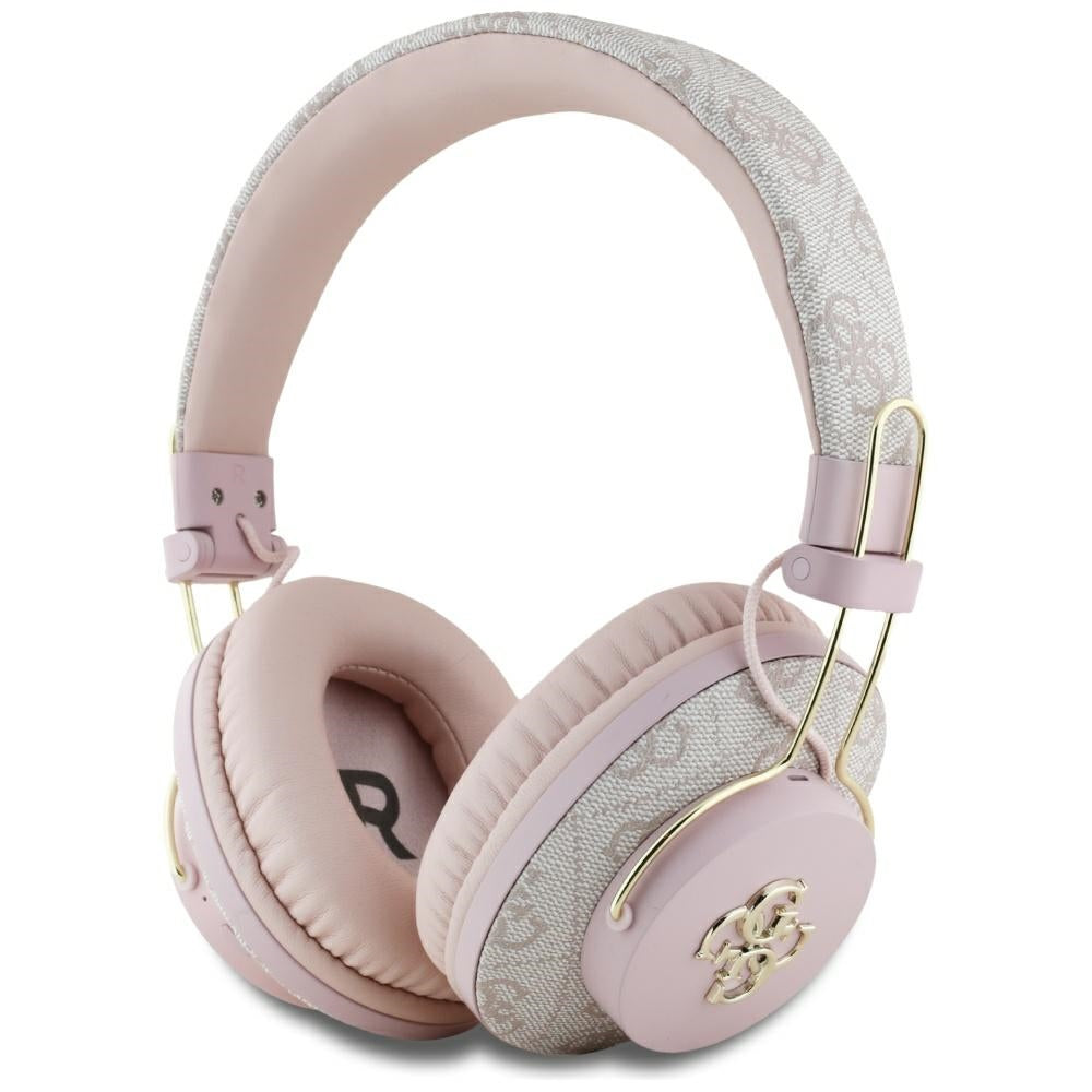 Handsfree Bluetooth Guess 4G Metal Logo, A2DP, Rózsaszín