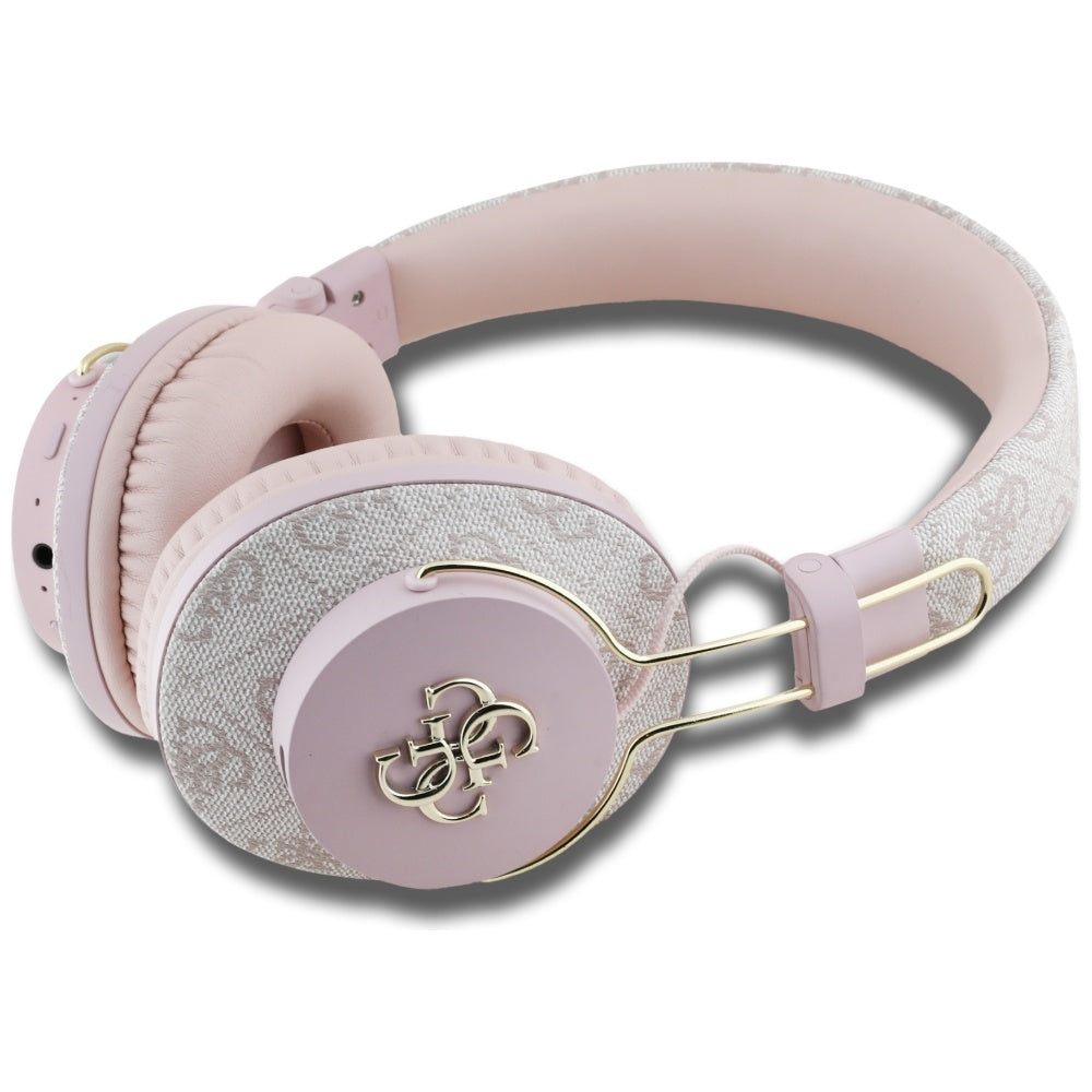 Handsfree Bluetooth Guess 4G Metal Logo, A2DP, Rózsaszín