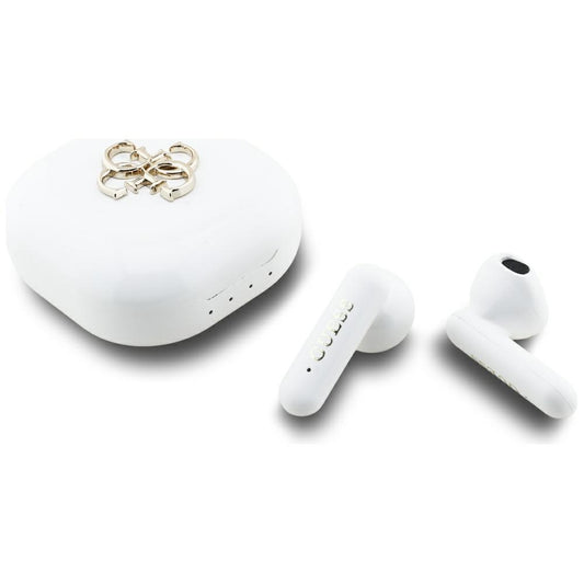 Handsfree Bluetooth Guess 4G Metal Logo, TWS, Fehér