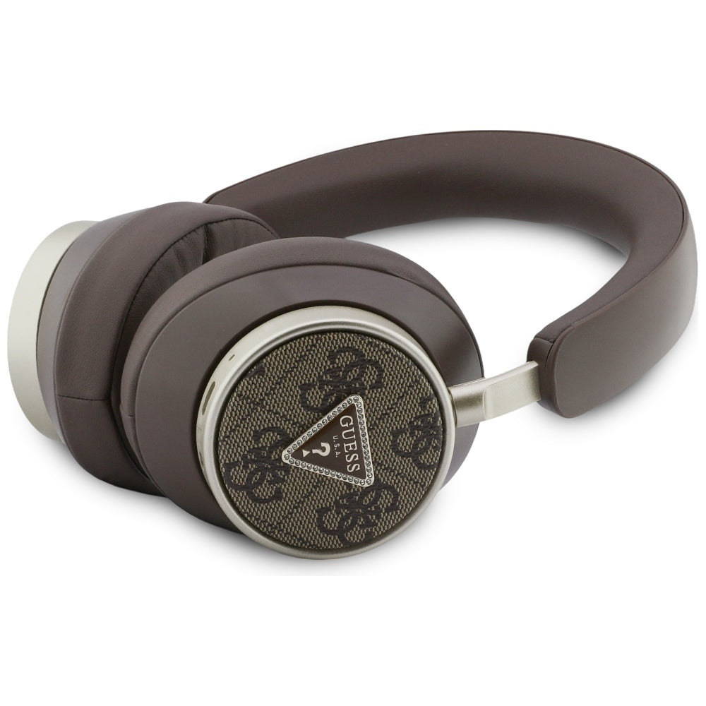 Handsfree Bluetooth Guess 4G Gold Triangle Logo, A2DP, Barna