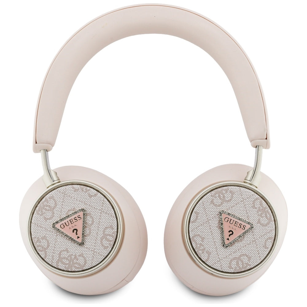 Handsfree Bluetooth Guess 4G Gold Triangle Logo, A2DP, Rózsaszín