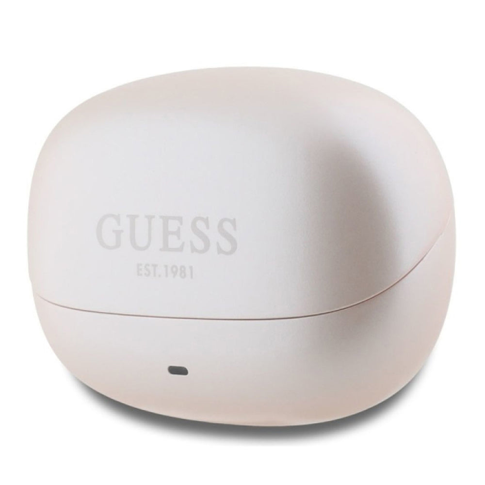 Handsfree Bluetooth Guess Capsule Printed Logo, TWS, ANC, Rózsaszín