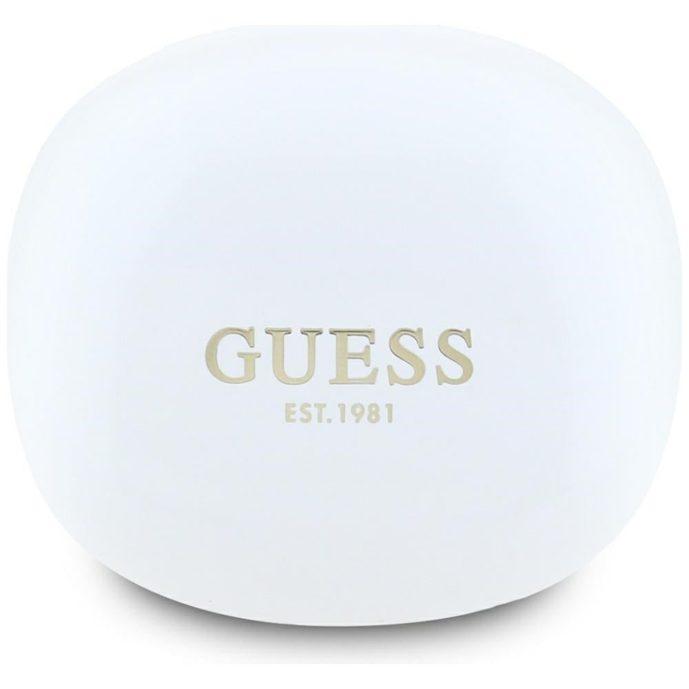 Handsfree Bluetooth Guess Flat Classic Logo Electroplated, TWS, Fehér