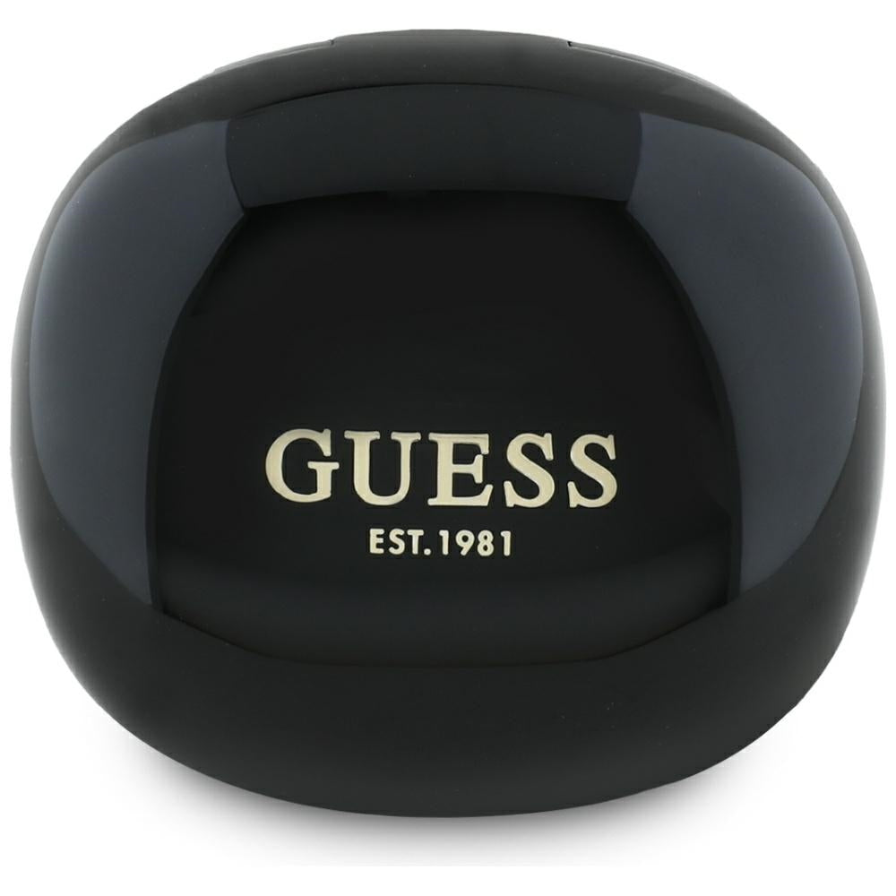 Handsfree Bluetooth Guess Flat Classic Logo Electroplated, TWS, Fekete