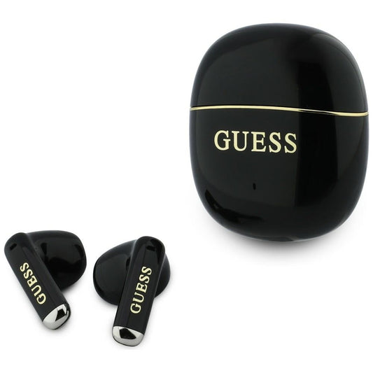 Bluetooth kihangosító Guess Glossy Gold Line Classic, TWS, Fekete
