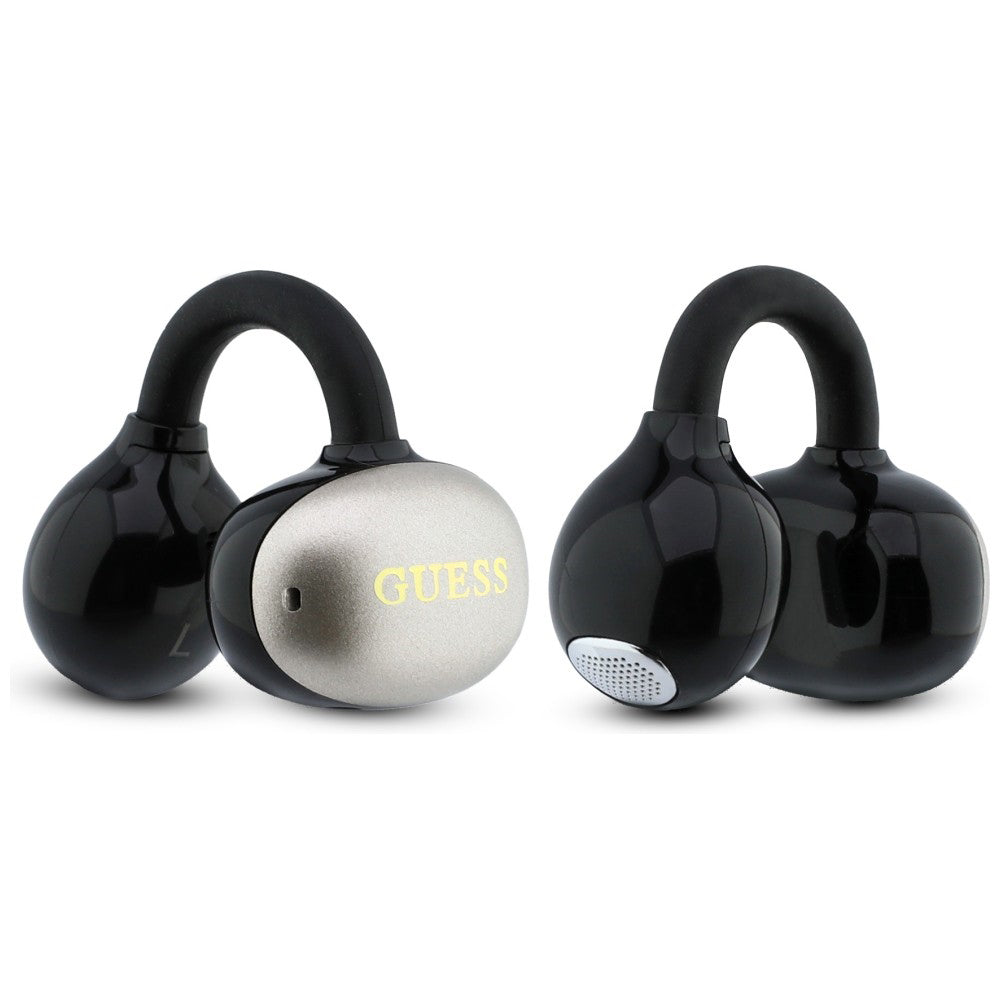 Bluetooth kihangosító Guess fémes kivitelű, elektrolit bevonatos alkatrészekkel, klasszikus, TWS, fekete