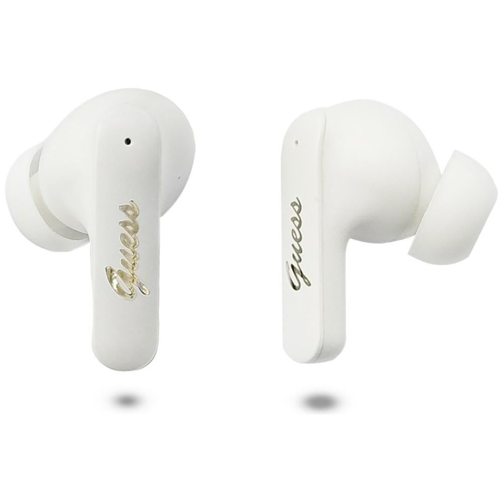 Handsfree Bluetooth Guess Script Metal Logo, TWS, Fehér