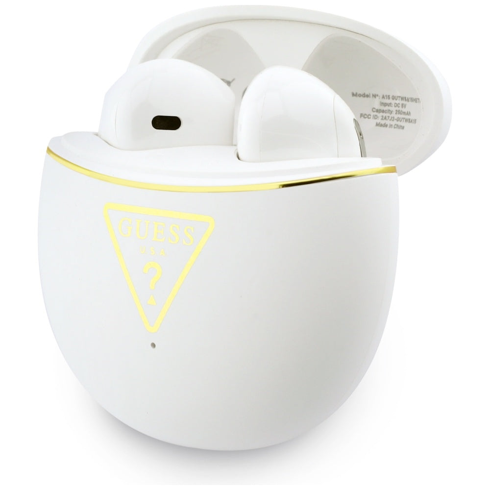 Handsfree Bluetooth Guess Script Print, TWS, Fehér