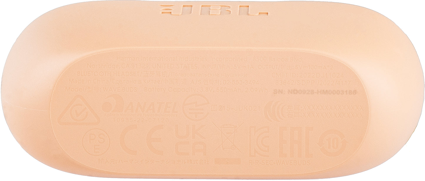 Handsfree Bluetooth JBL Wave Buds, TWS, Beige, Resealed JBLWBUDSBEG
