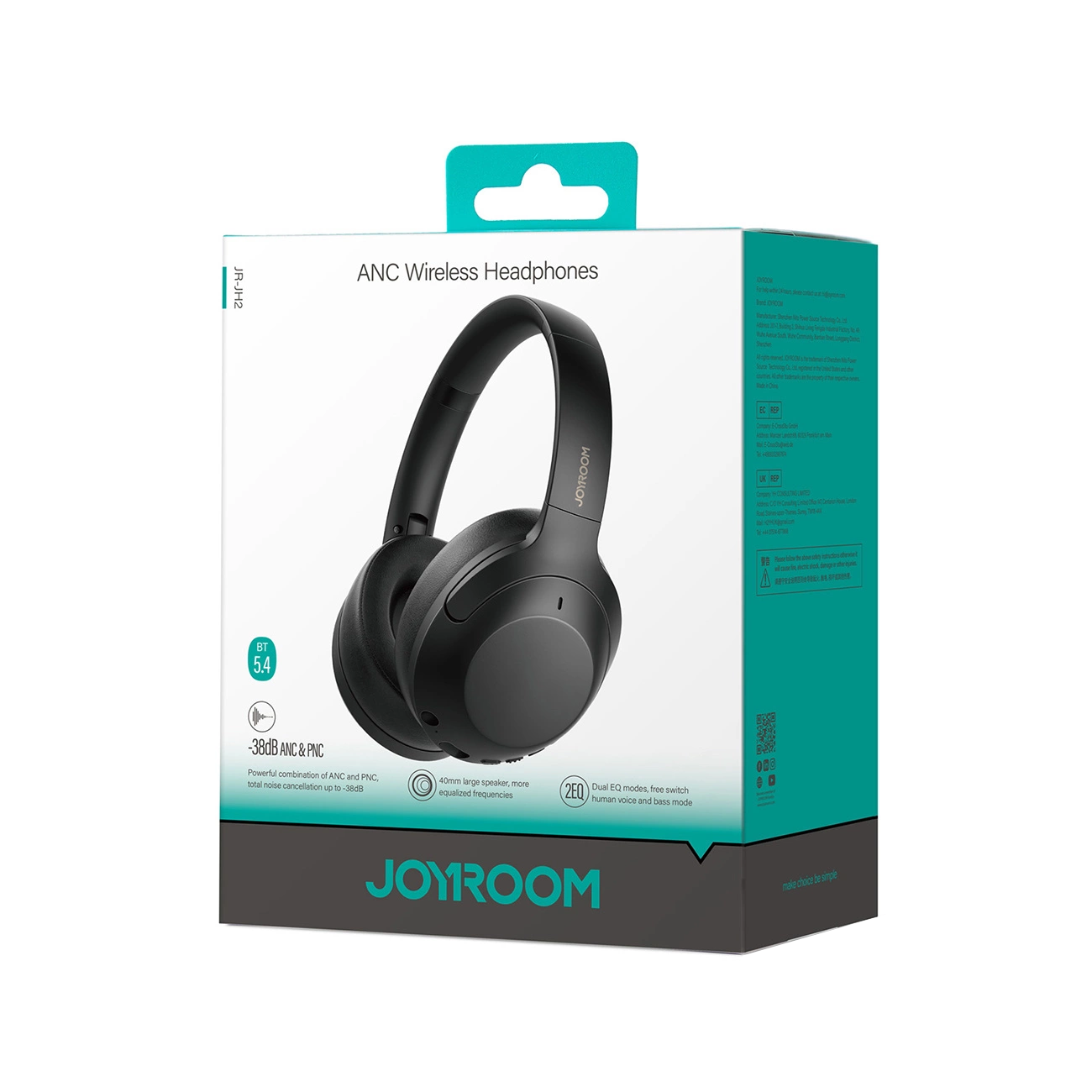 Bluetooth kihangosító Joyroom JR-JH2, A2DP, ANC, Fekete
