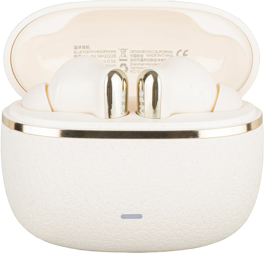 Bluetooth kihangosító Monster Clarity 200, TWS, ANC, Világos krém