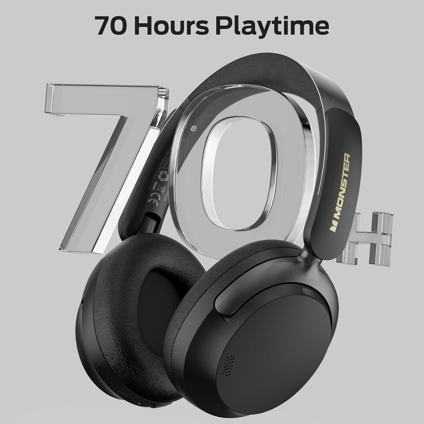 Bluetooth kihangosító Monster Persona 3rd, MultiPoint, A2DP, ANC, Fekete