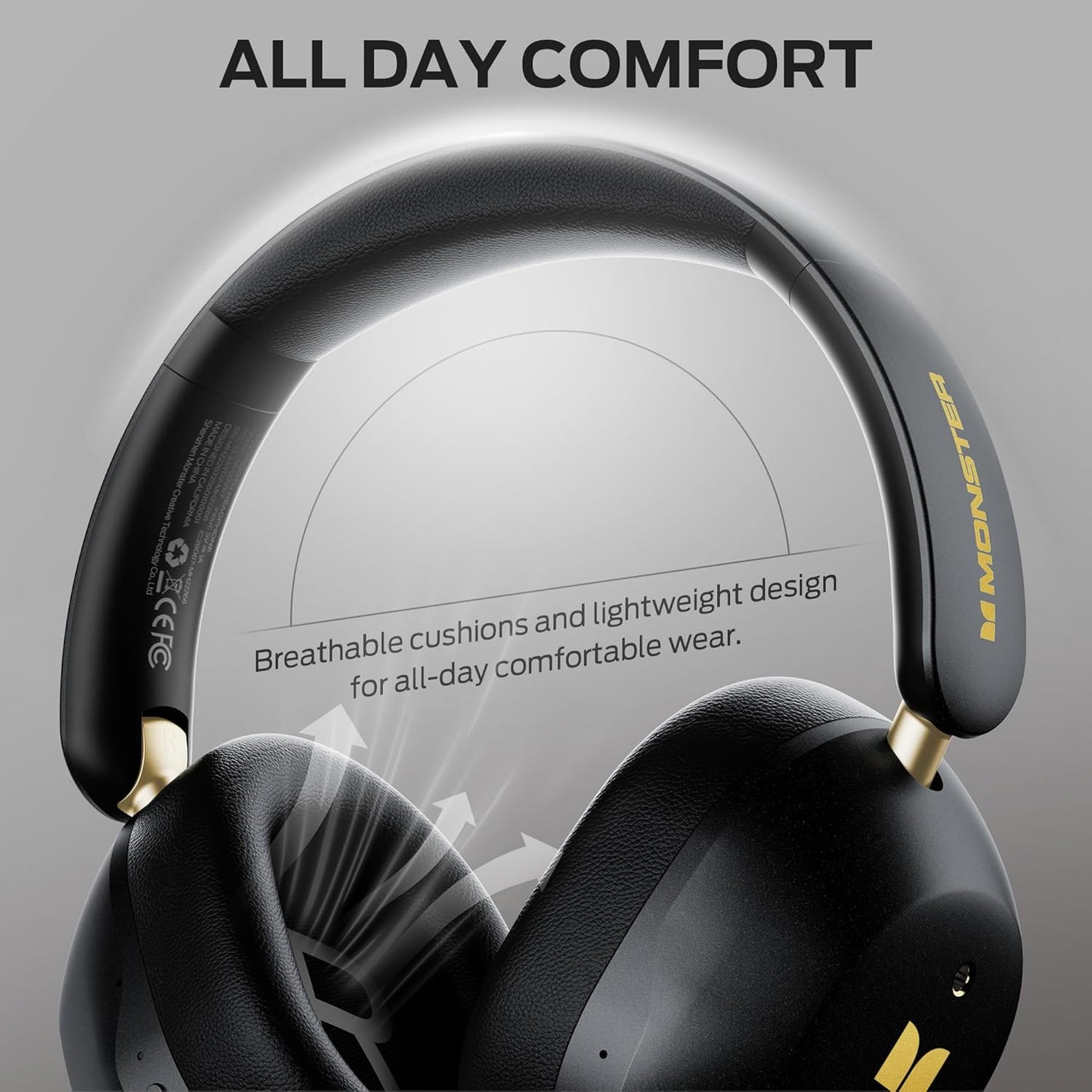 Bluetooth kihangosító Monster Persona 6th, MultiPoint, A2DP, ANC, Fekete