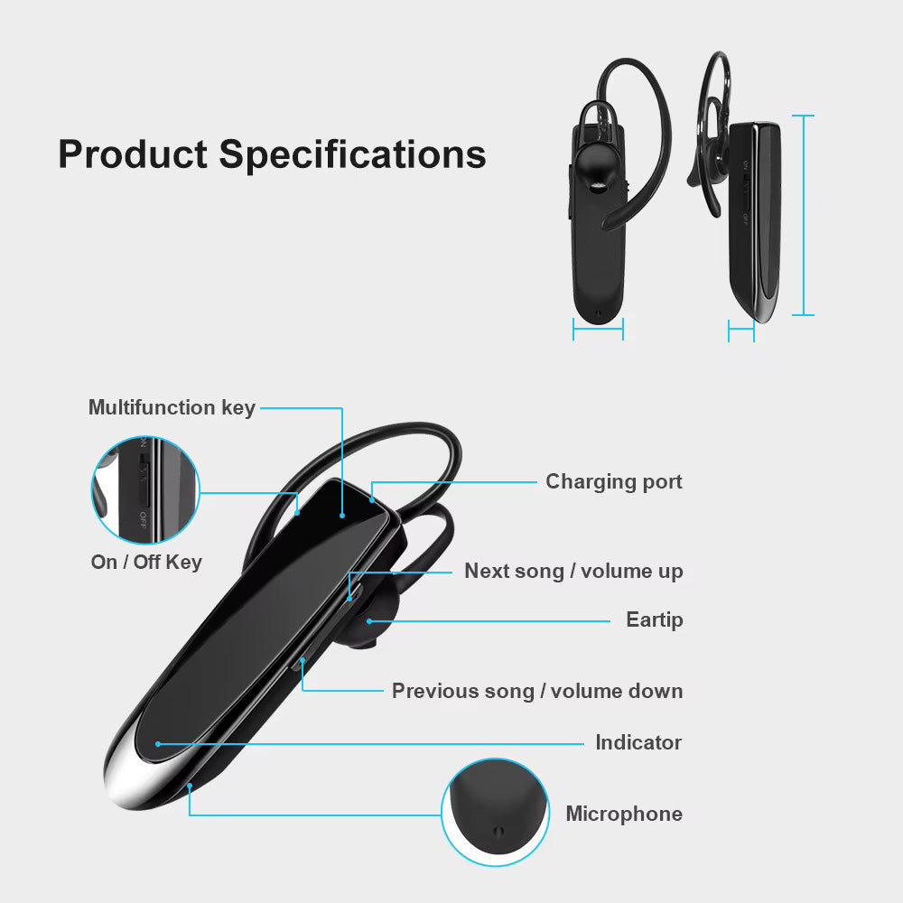 Handsfree Bluetooth Techsuit CB1 UrbanEar, A2DP, Fekete