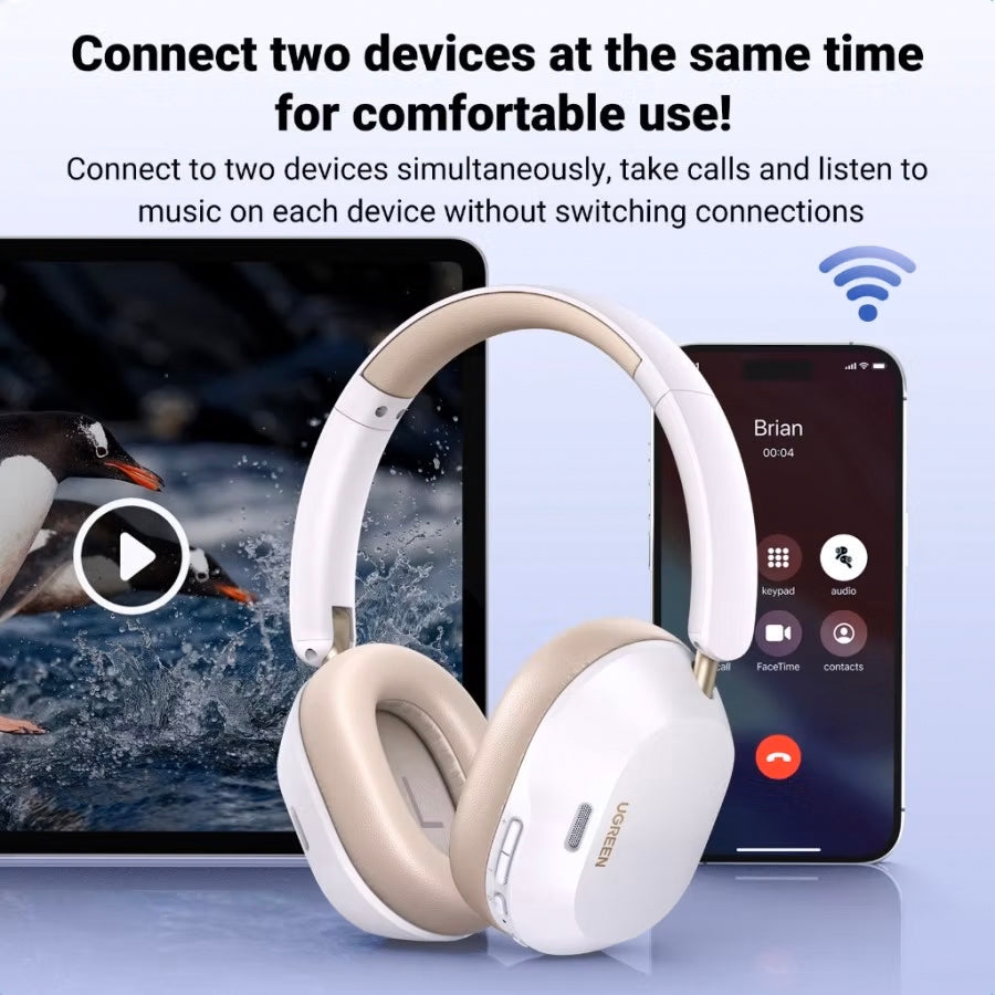 Handsfree Bluetooth UGREEN HiTune Max5C HP203, A2DP, ANC, Fehér