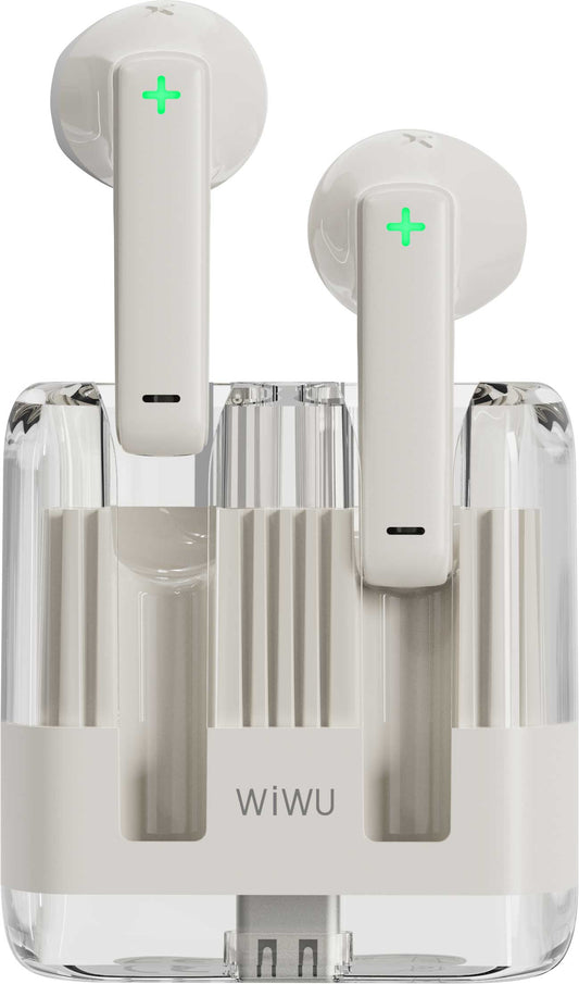 Kihangosító Bluetooth WiWu T21, TWS, Fehér