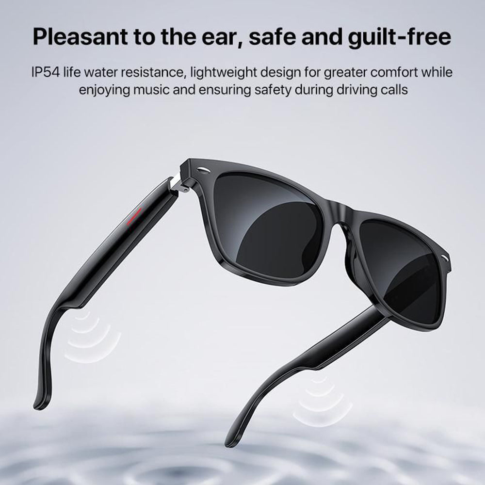 Handsfree Bluetooth Yesido IO35, Unisex napszemüveg típusú, A2DP, Fekete