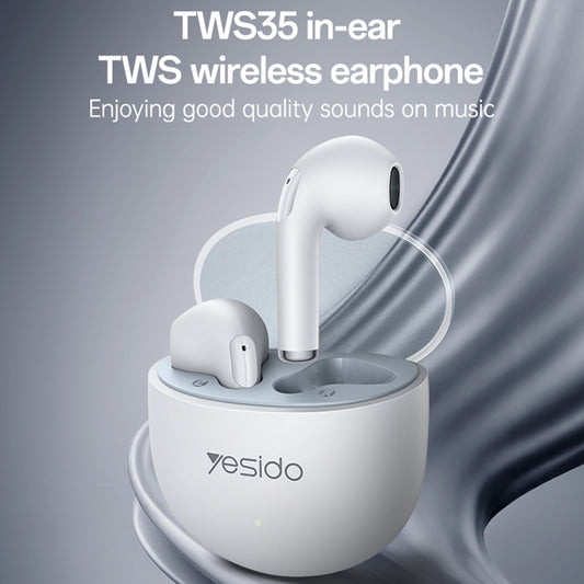 Handsfree Bluetooth Yesido TWS35, TWS, Fehér