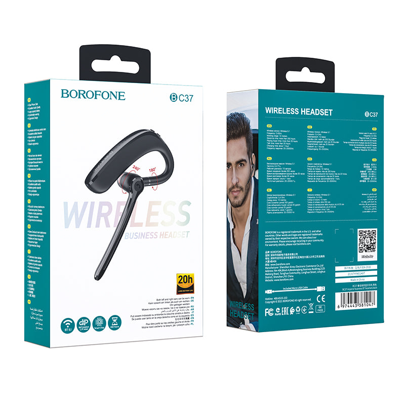 Borofone BC37 Imperor Bluetooth kihangosító, A2DP, Fekete