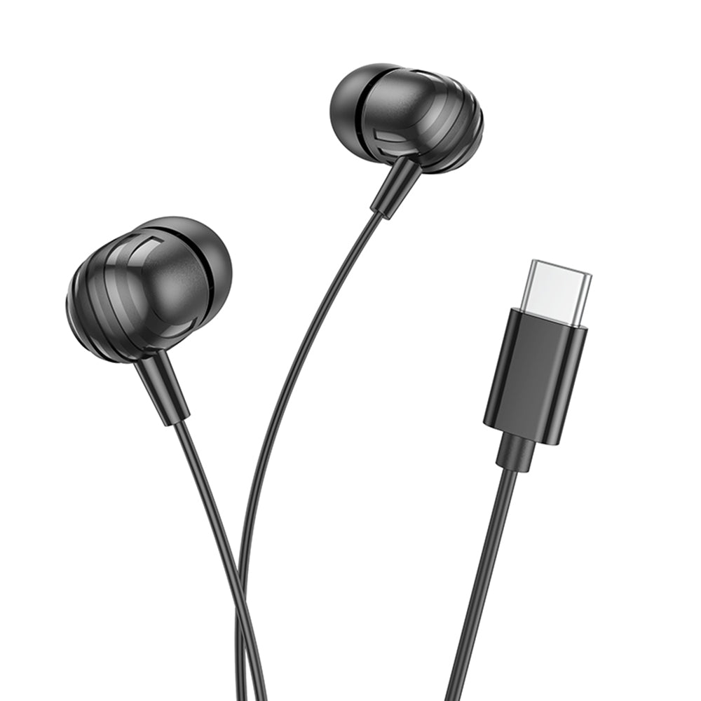 Handsfree USB-C Borofone BM77 Delicious, Fekete