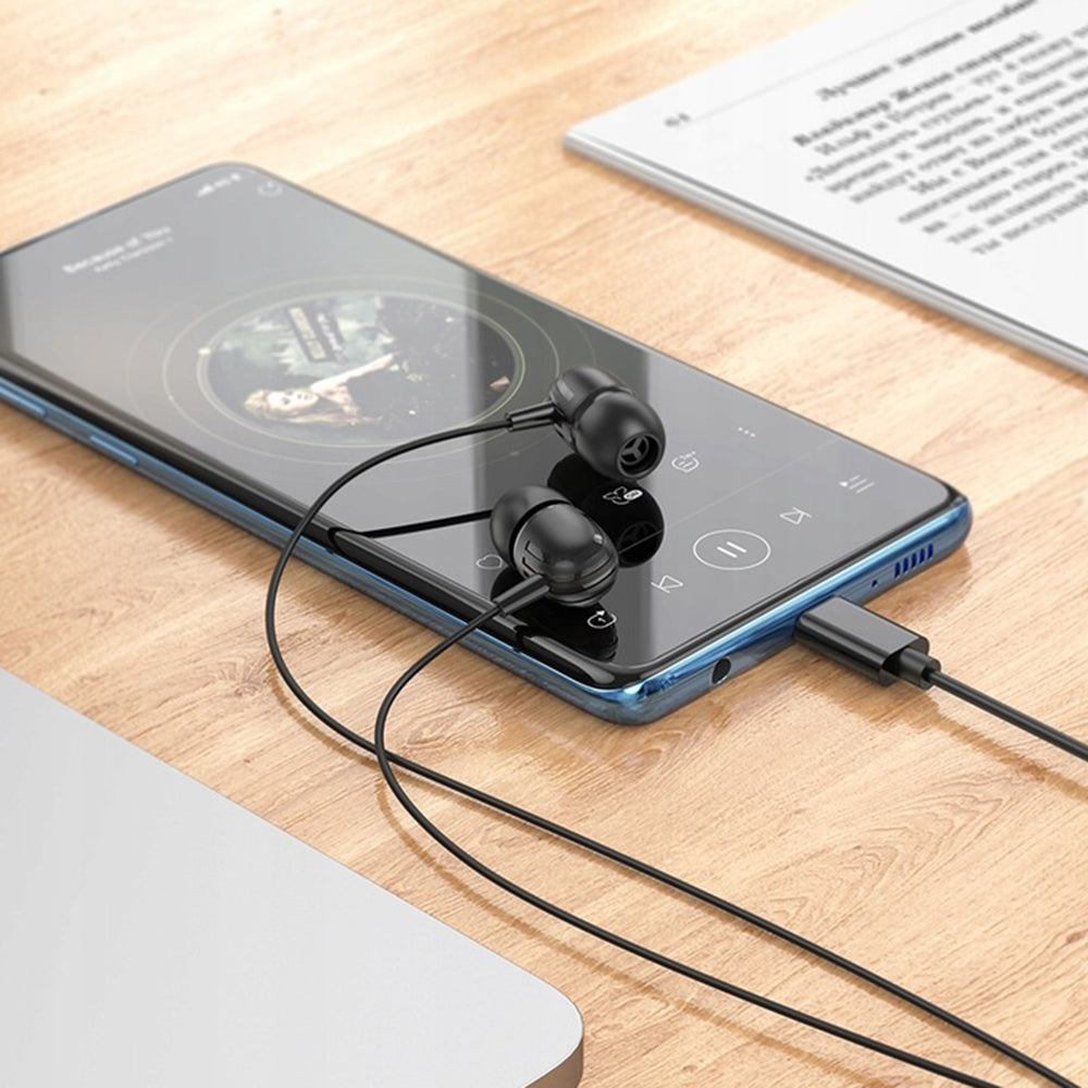 Handsfree USB-C Borofone BM77 Delicious, Fekete