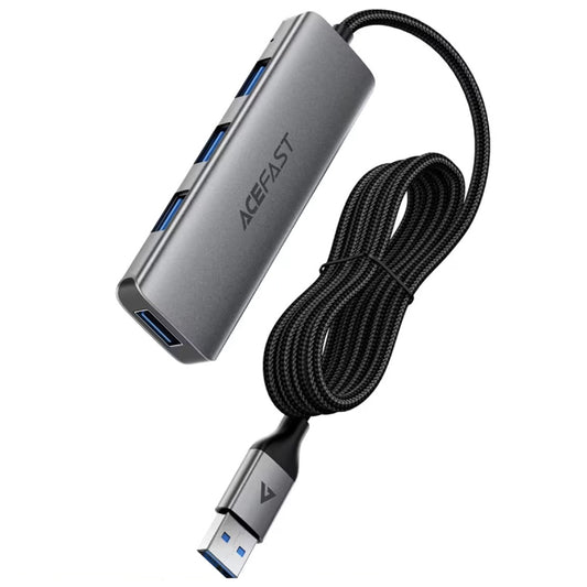 Acefast J17 USB hub, 4 az 1-ben, Szürke