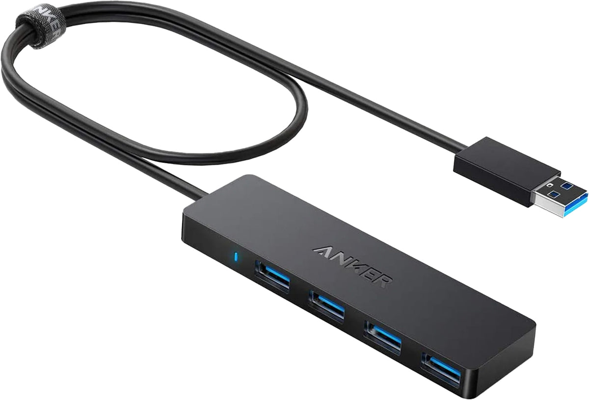 Hub USB Anker, 4 x USB-A 3.0, Fekete A7516016