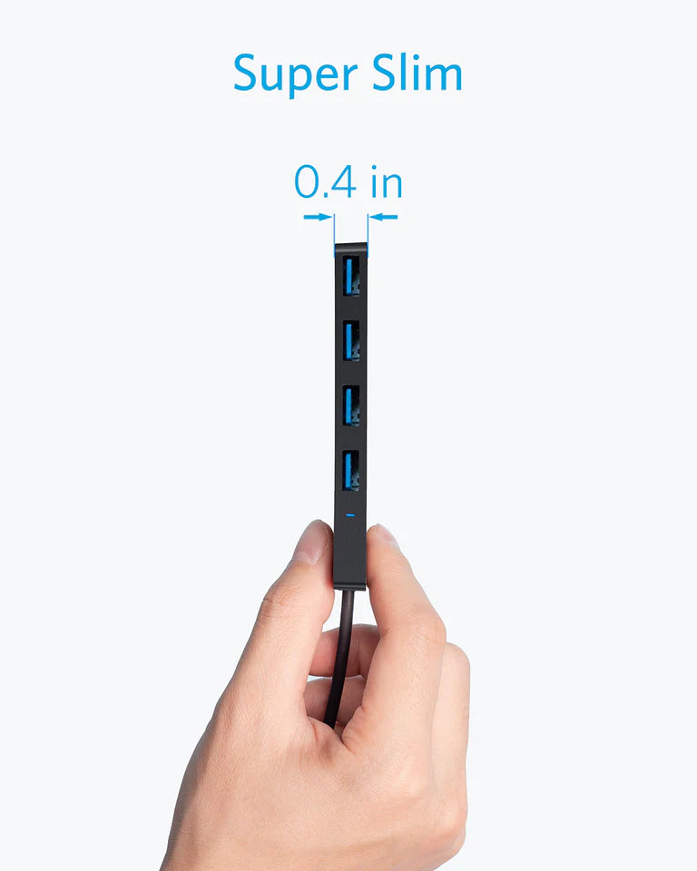 Hub USB Anker, 4 x USB-A 3.0, Fekete A7516016