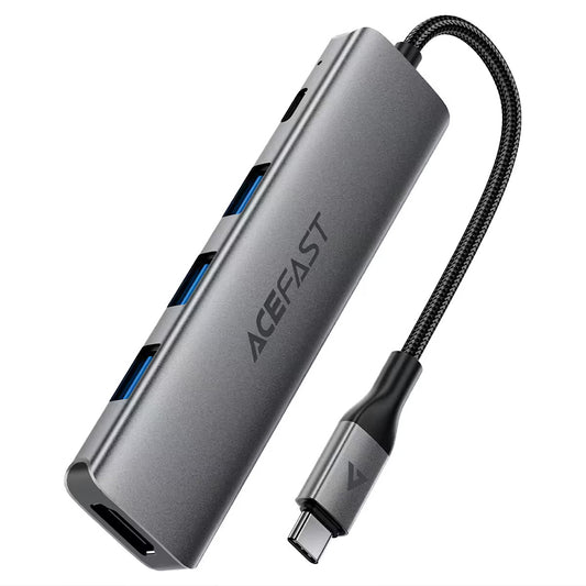 Hub USB-C Acefast J16, 5in1, Szürke