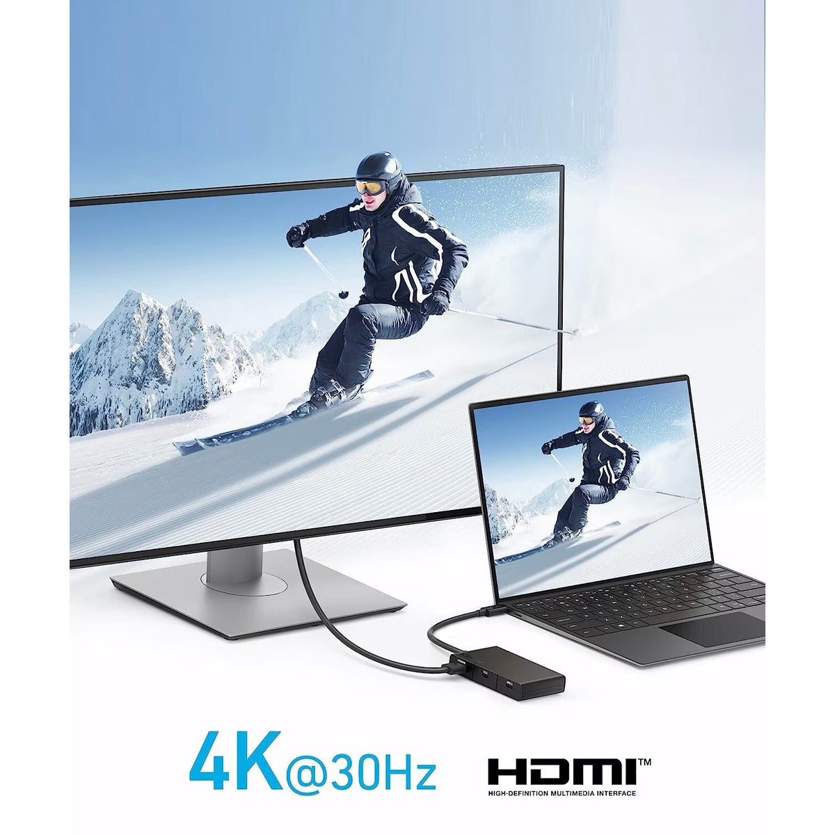 Anker 332 USB-C Hub, 2 x USB-A - 2 x USB-C - 1 x HDMI, Fekete A8356G11