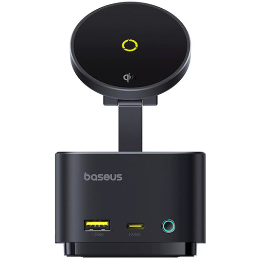 Hub USB-C Baseus MagPro II 7in1, 1 x USB-A - 2 x USB-C - 1 x HDMI - 1 x QI - 1 x SD - 1 x microSD, Fekete B00072900121-00