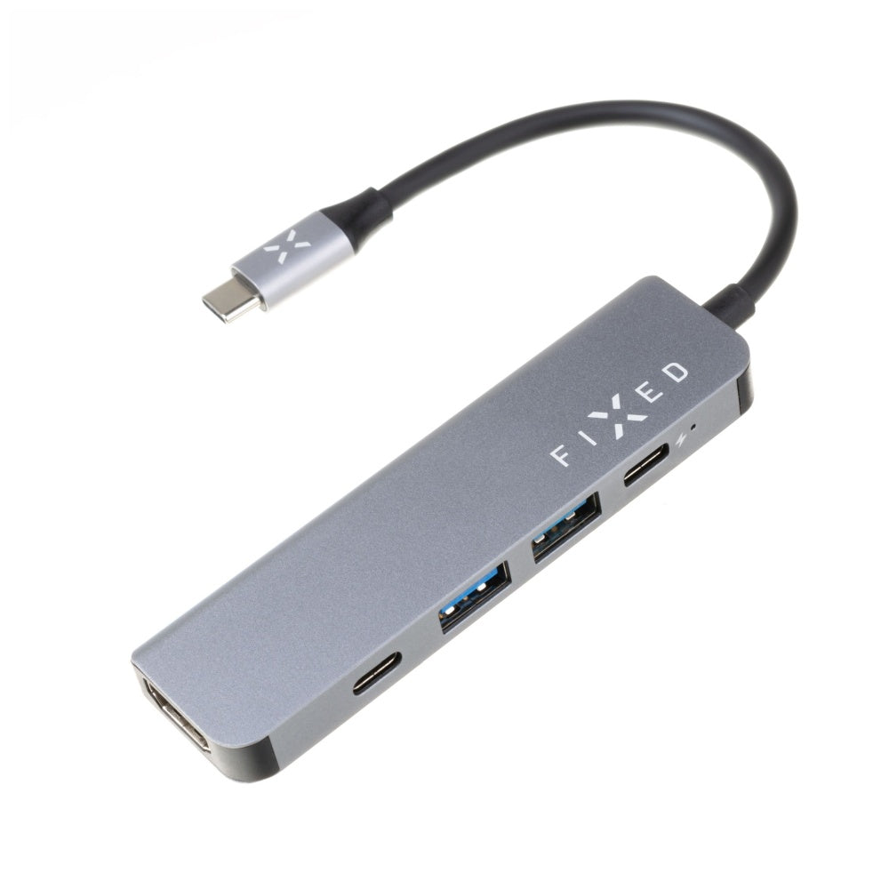 Fixed USB-C Hub, 4in1, Szürke