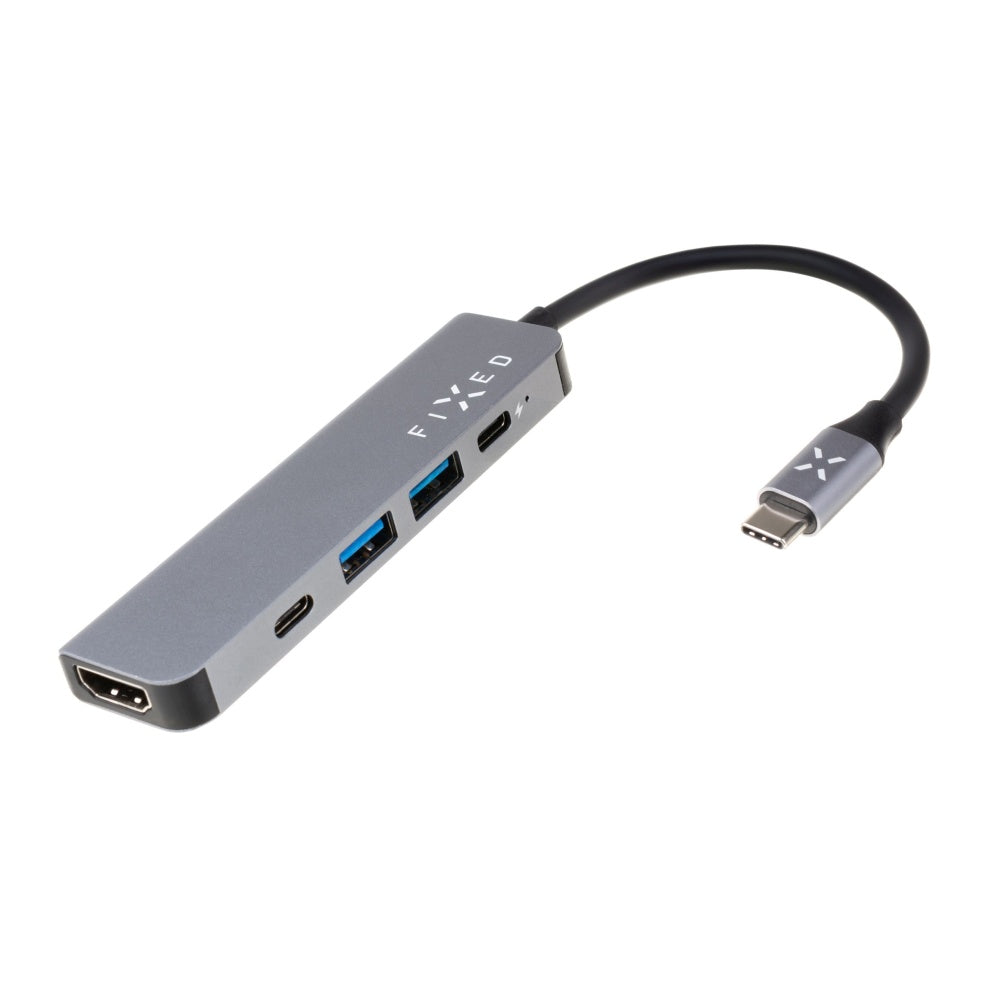 Fixed USB-C Hub, 4in1, Szürke