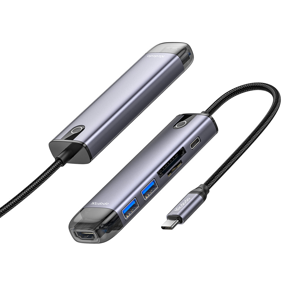 USB-C McDodo HU-7740, 6in1, Szürke Hub