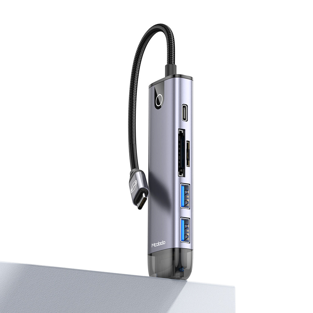 USB-C McDodo HU-7740, 6in1, Szürke Hub