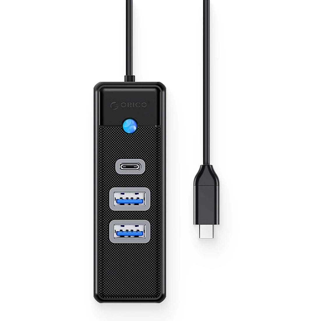 Orico PWC2U-C3 USB-C hub, 2 x USB-A 3.0 - 1 x USB-C, fekete