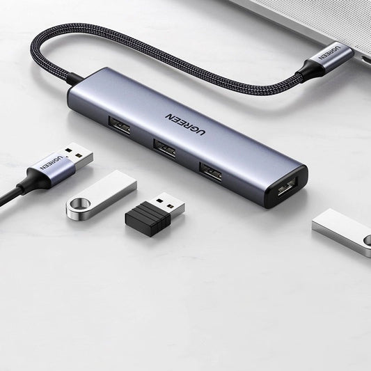 UGREEN CM473 USB-C hub (20841), 4 x USB-A 3.0, 0,20 m, Szürke