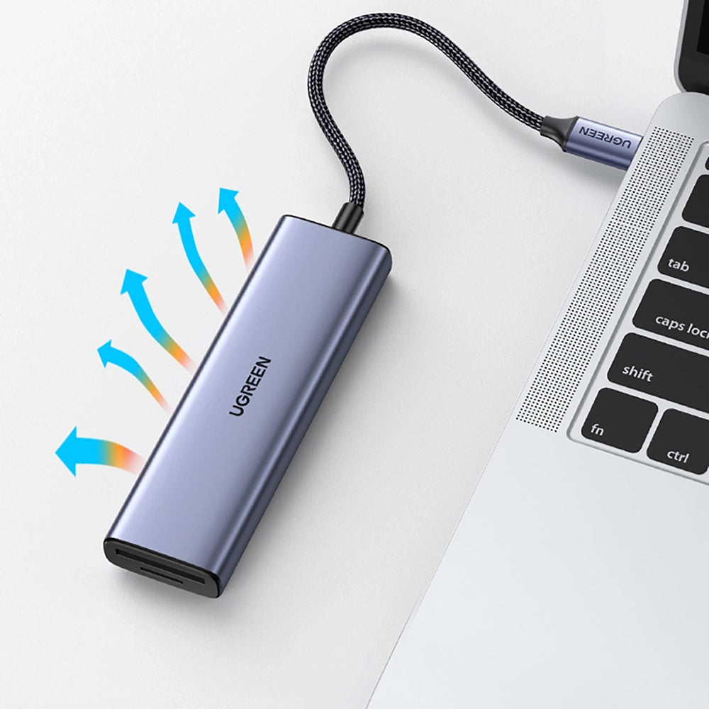 UGREEN CM511 USB-C Hub (20956A), 3 x USB-A 3.0 - 1 x HDMI - 1 x SD - 1 x microSD, Szürke