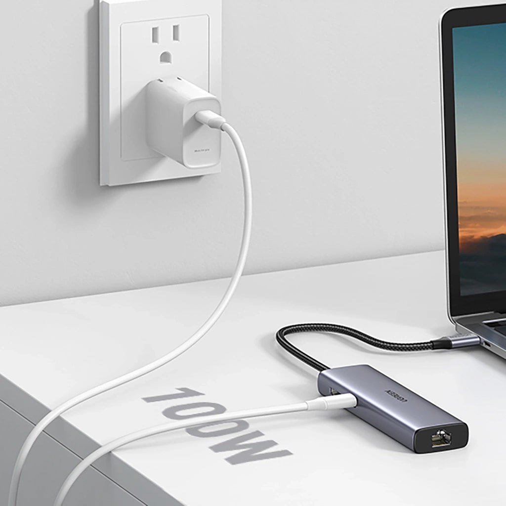 Hub USB-C UGREEN CM512 (90568), 2 x USB-A 3.0 - 1 x USB-C - 1 x HDMI - 1 x RJ45 - 1 x SD - 1 x microSD, Szürke