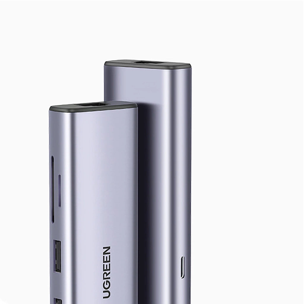 Hub USB-C UGREEN CM512 (90568), 2 x USB-A 3.0 - 1 x USB-C - 1 x HDMI - 1 x RJ45 - 1 x SD - 1 x microSD, Szürke