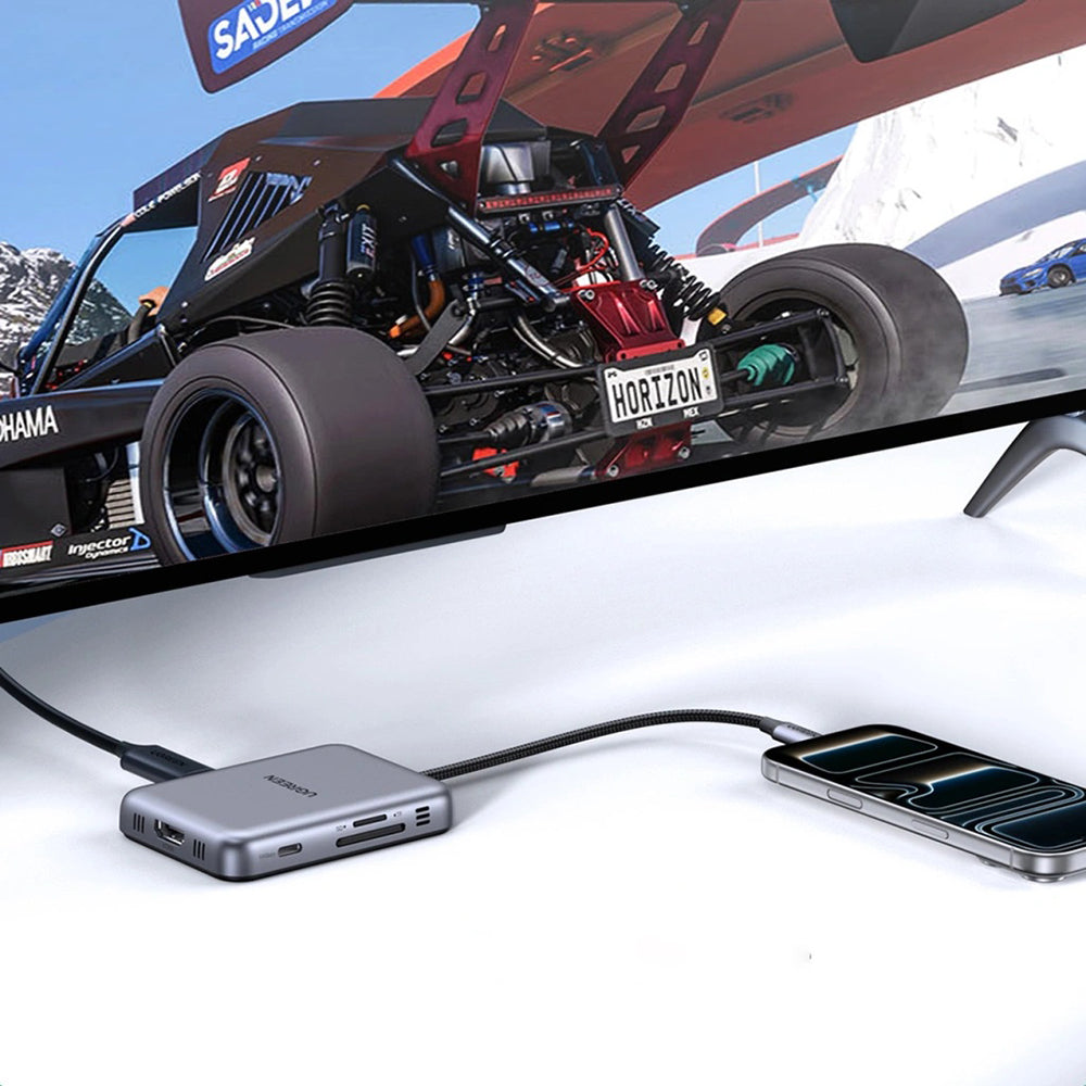 Hub USB-C UGREEN CM896 (65759), 7in1, Szürke